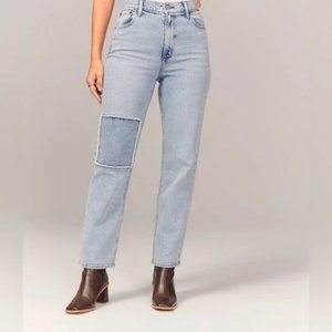 Abercrombie Ankle Straight Leg Ultra High Rise Curve Love Jeans 14/32